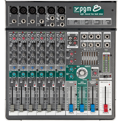 Band Room Sound System with 4 Gemini Speakers and Yorkville 8-Channel Compact Mixer