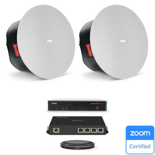 Biamp MRB-M-X400-T Medium Meeting Room Bundle with Devio SCX 400 and Black Table Microphone