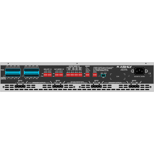 Ashly Audio MA 250.8 Ultra-High Efficiency 8-Channel Power Amplifier 8 x 250W at 8 Ohms