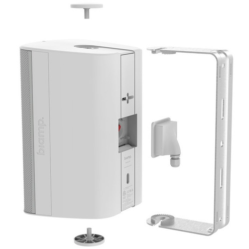 Biamp Desono EX-S8-UB 8" 2-Way Indoor Outdoor 70V Surface Mount Loudspeaker with U-Bracket - White