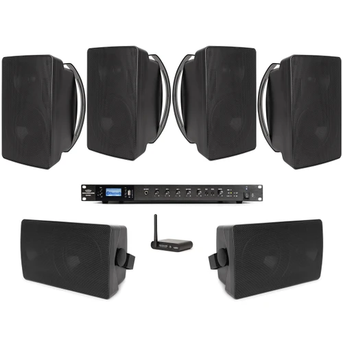 Outdoor Sound System with Weather-Resistant Speakers and Bluetooth