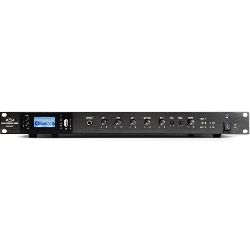 Commercial Outdoor Speaker System with 2 S10 Outdoor Loudspeakers, RMA240BT Rack Mount Bluetooth Mixer Amplifier and Paging Microphone