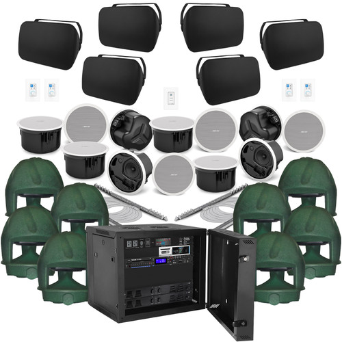 Bose Restaurant Sound System with Multi-Zone Background Music and Paging for Indoor and Outdoor Coverage (15,000 SF)