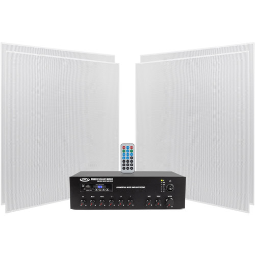 School Sound System with 4 Ceiling Tile Speakers 