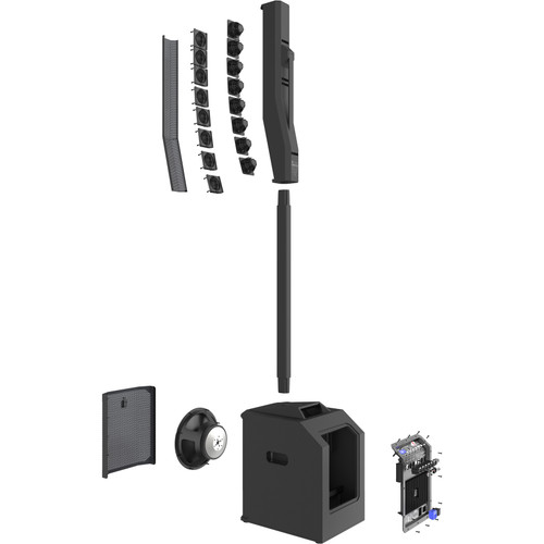 Electro-Voice EVOLVE 50M 1000W Portable Powered Bluetooth Column System with Built-In 8-Channel Digital Mixer and QuickSmart Link - Black