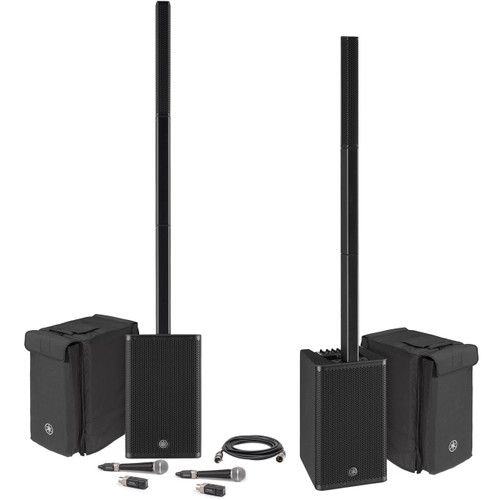 Live Music System with 2 Yamaha STAGEPAS 1K MKII 1100W Portable PA Systems