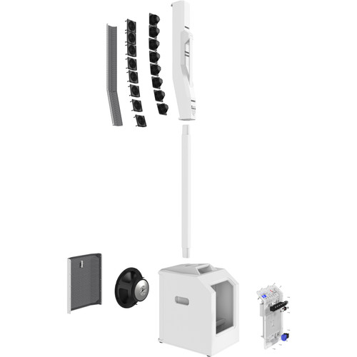 Electro-Voice EVOLVE 50M 1000W Portable Powered Bluetooth Column System with Built-In 8-Channel Digital Mixer and QuickSmart Link - White