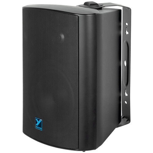 Restaurant Sound System for Patio with 2 Yorkville C130/70 Outdoor Wall Mount Speakers and Bluetooth Mixer Amplifier (Discontinued Components)