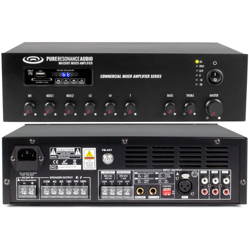 Restaurant Music System with 12 Drywall Mount C3 Ceiling Speakers and 120W Bluetooth Mixer Amplifier