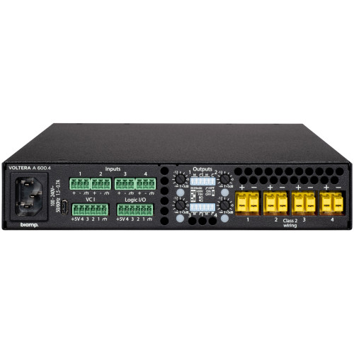 Biamp Voltera A 600.4 Compact 600W 4-Channel Half-Rack Power Amplifier
