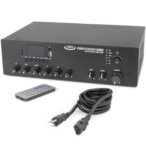 Background Music Sound System with 6 C3 Ceiling Speakers, MA60BT Bluetooth Mixer Amplifier and VC50W Volume Control
