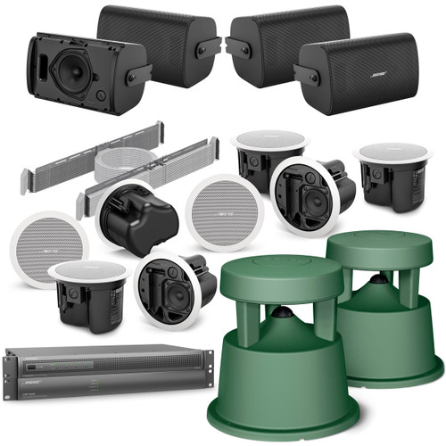 Bose Restaurant Sound System with Background Music and Paging for Indoor and Outdoor Coverage (Up to 4,500 SF)