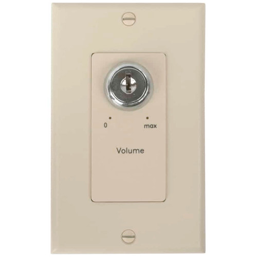 Lowell KL100-DI Keylock Series 100W Volume Control with Key Switch - Ivory (Discontinued)