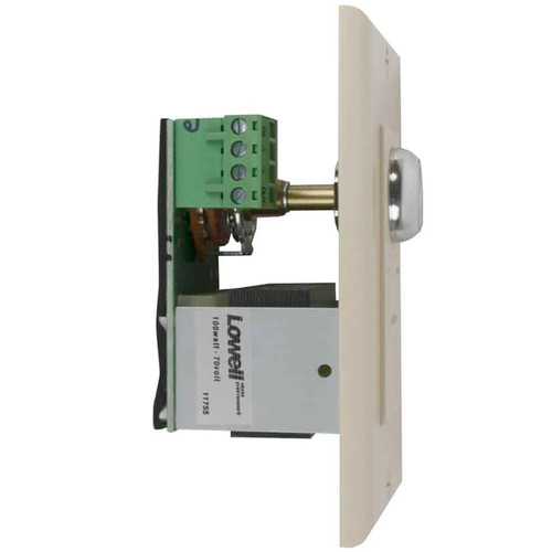 Lowell KL100-DI Keylock Series 100W Volume Control with Key Switch - Ivory (Discontinued)