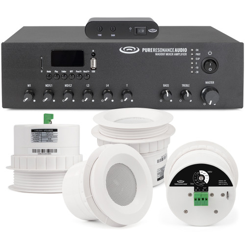 Sound Masking System for High Noise Industrial Environments with 16 Ceiling Speakers and Sound Masking Generator for up to 2500SF
