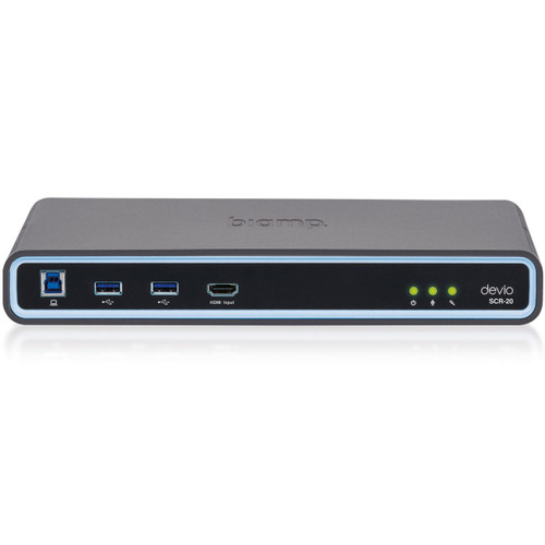 Biamp Devio SCR-20TX Web-Based Conferencing Hub with TTM-XEX Tabletop Microphone - White