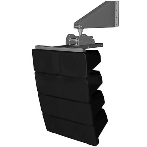 TOA HX-7 Wall Mount Speaker System with HX-7B 750W Variable Dispersion Speaker and HY-WM7BSET Wall Mount Bracket Kit - Black