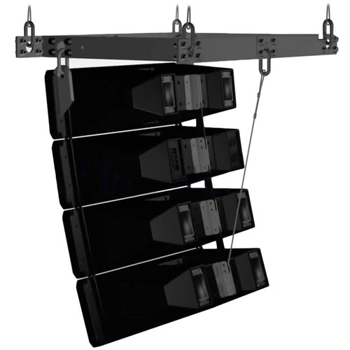 TOA HX-7W and HY-PF7W Speaker Suspension System with HX-7W 750W Variable Dispersion Speaker and HY-PF7W Rigging Frame - White