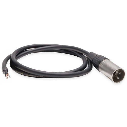 Pure Resonance Audio XLRM-3-PREP Male XLR to Prep Patch Cable - 3ft