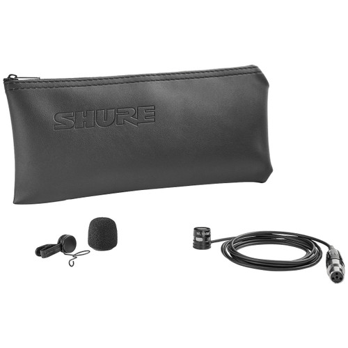 Shure WL184MB/S-TQG Supercardioid Lavalier Microphone with TQG Connector (Black)