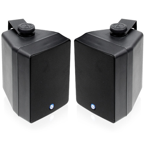 AtlasIED SM42T 4" 2-Way Strategy Series Surface Mount All-Weather Loudspeaker 16W 70V/100V - Black Pair