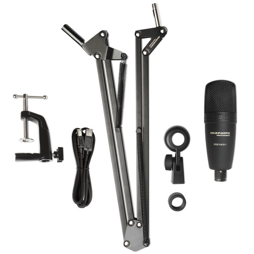 Marantz Professional Pod Pack 1 USB Microphone with Broadcast Stand and Cable (Discontinued)