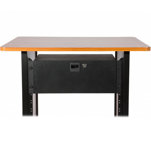 On-Stage RDLS4000 4U Locking Rack Drawer Open Closed