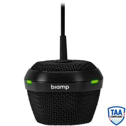 Biamp Parlé TCM-1A AVB Beamtracking Ceiling Microphone with PoE+ Amplifier - Black