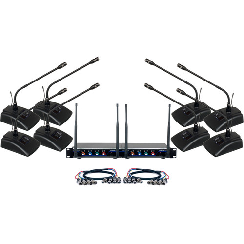 Conference Sound System with Bose L1 Pro8 Portable Line Array System and 8-User VocoPro Conference Microphone System