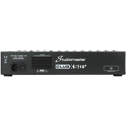 Studiomaster CLUB XS 12+ 12-Channel Audio Mixer with DSP, Bluetooth and USB/MP3 Player