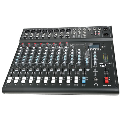Studiomaster CLUB XS 12+ 12-Channel Audio Mixer with DSP, Bluetooth and USB/MP3 Player