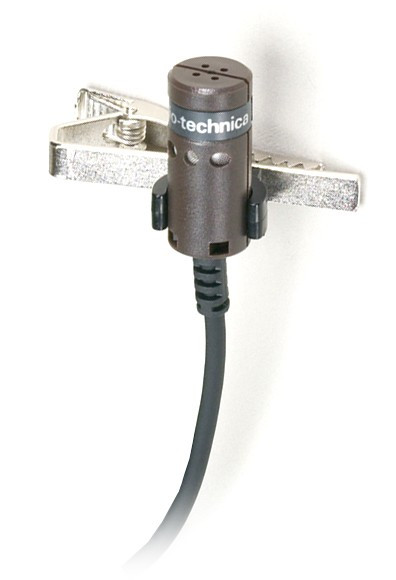 Audio-Technica AT829cW Miniature Lavalier Cardioid Condenser Microphone with 4 Pin Connector