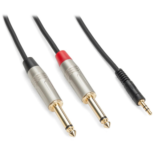 Samson TPAD489 1/8" TRS to Dual 1/4" TS Breakout Cable - 9ft