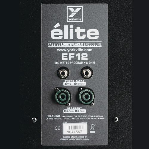 Yorkville EF12 Elite Series 12" Passive Loudspeaker 600 Watts (1200 Watts Peak)