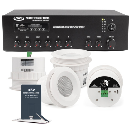 Sound Masking System with 4 Ceiling Speakers and sound masking generator
