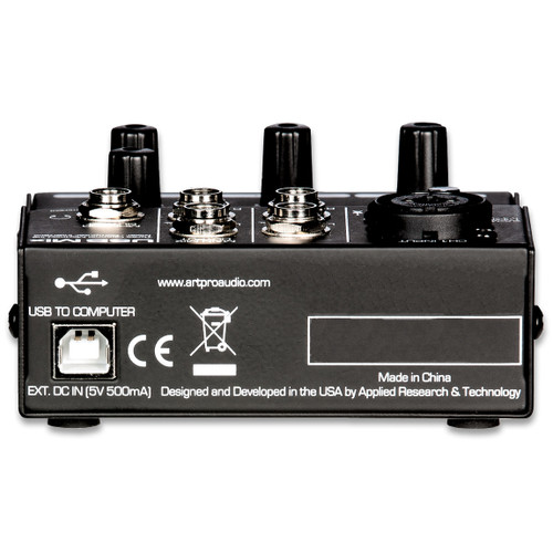 Back of ART USB Mix 3-Channel USB Mixer