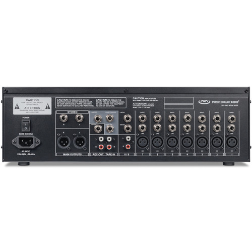 Baseball Field Sound System with an S12 12" and 2 S10 10" Stadium Speakers, MX9 9-Channel Mixer, DA2500 Power Amplifier and PTT1 Paging Microphone