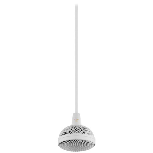 Audix M3W6 Tri-Element Pre-Polarized Condenser Hypercardioid Hanging Ceiling Microphone with 6' Cable - White
