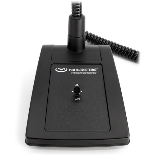 Pure Resonance Audio PTT1 Desktop Push-to-Talk Gooseneck Microphone (Open Box)