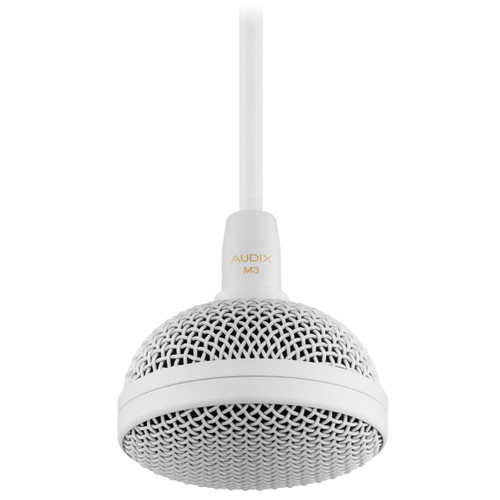 Audix M3WSERVO Tri-Element Hanging Ceiling Microphone for Servoreelers - White