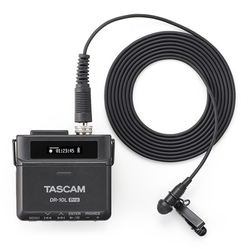 Tascam DR-10L PRO Ultra-Compact 32-bit Float Audio Field Recorder with Lavalier Mic