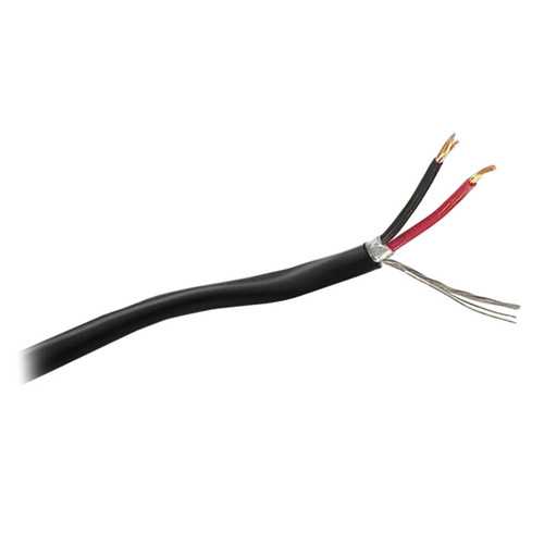 Provideon 2C22PS 22/2 Plenum Audio Speaker Wire - Black (300ft)