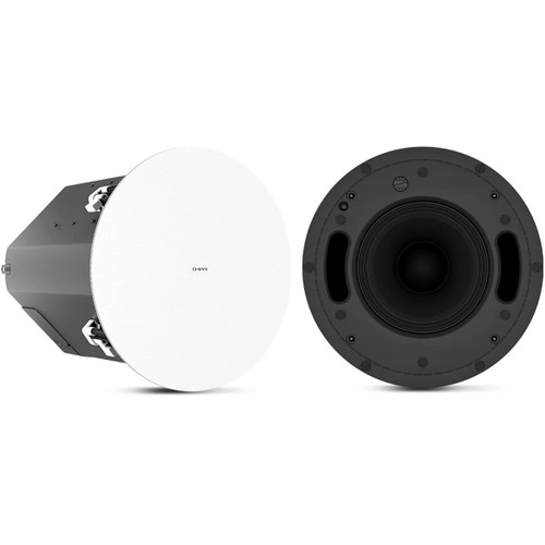 QSC AD-C8T-SWZB AcousticDesign 8" Zero-Bezel Ceiling Mount Subwoofer 70/100V with 8-Ohm Bypass - Pair