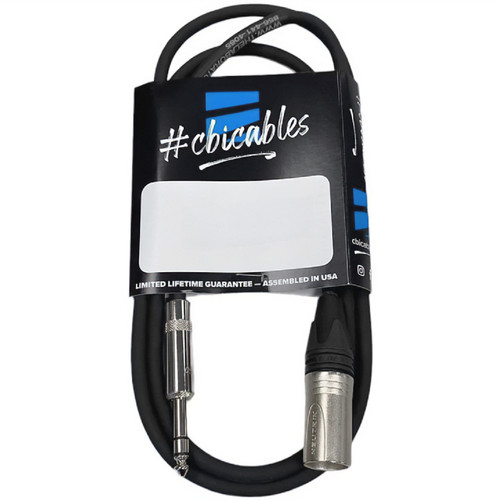 CBI BLC-6 22G Balanced 1/4-inch Male TRS to Male XLR Cable