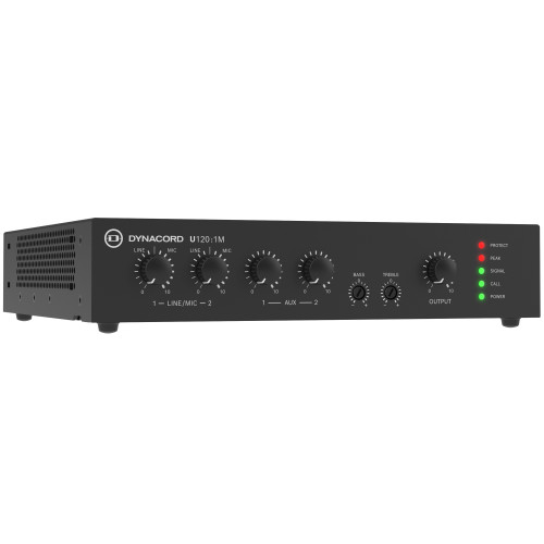 Restaurant Music System with 6 Electro-Voice EVID-P6.2 Pendant Speakers, Mixer Amplifier, Audio Input Panel, Volume Control, and Bluetooth