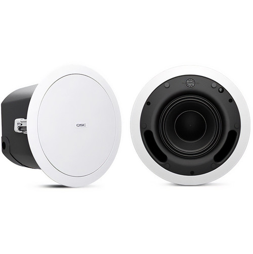 QSC AD-C6T-HP AcousticDesign 6.5" 2-Way High-Power Ceiling Loudspeaker 70/100V with 16-Ohm Bypass - Pair