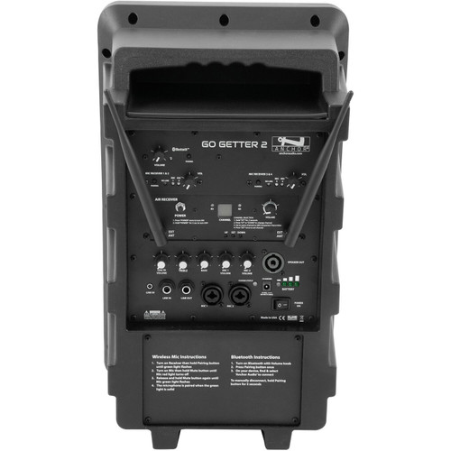 Anchor Audio GG2-RU4 Go Getter 2 Portable Sound System with Built-In Bluetooth, AIR Wireless Companion Receiver and 2 Dual Wireless Mic Receivers