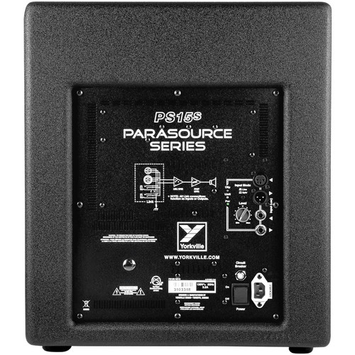 Yorkville PS15S Parasource 15" 1000W Powered Subwoofer for PS12P Loudspeaker