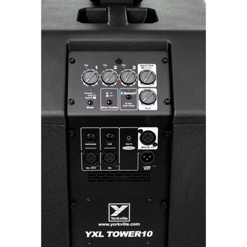 Yorkville YXL Tower10 Column Powered PA System 1550W with 10" Subwoofer and Bluetooth