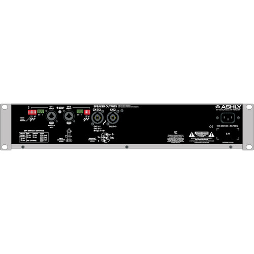 Ashly Audio EcoTour 1000.2 2-Channel 2000W Ultra-High Efficiency Touring Power Amplifier